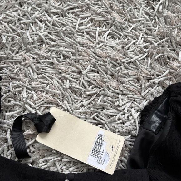 Johanna Ortiz Black Desert Balloon-Sleeve Crepe Top Sz 0 / XXS NWT❤️ - Picture 10 of 11